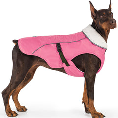 EMUST abrigo de invierno para perros rosa XXXL mantiene cálido durante paseos en frío