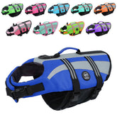 EMUST chaleco flotante para perro en royal blue, vista frontal, alta visibilidad.