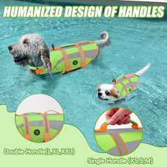 EMUST chaleco salvavidas para perro ajustable con cinturones, fácil de poner y quitar.