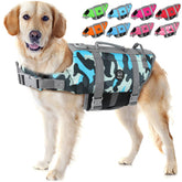EMUST chaleco salvavidas para perros con camuflaje azul, ideal para natación