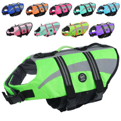 EMUST chaleco salvavidas para perro grande con doble manija, mayor control al rescate