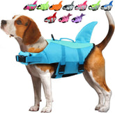 EMUST chaleco salvavidas para perro en azul, ideal para piscinas.