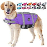EMUST chaleco salvavidas para perro, vista general, mejora visibilidad y flotación al nadar.