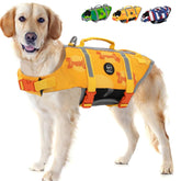 EMUST chaleco de vida para perros con tela impermeable, ideal para nadar con seguridad.