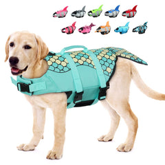 EMUST Mermaid chaqueta salvavidas para perro vista frontal para natación segura