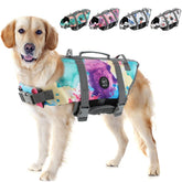 EMUST salvavidas para perros con asa de rescate y alta visibilidad para salidas al agua.