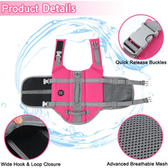 EMUST salvavidas para perros con correas ajustables y hebillas rápidas para mayor comodidad.