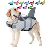 Chaleco EMUST para perros con diseño tiburón y flotación segura