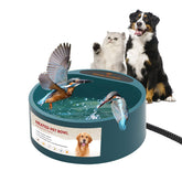 Enjoying bol caliente para gato exterior; mantiene agua templada para mascotas.