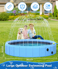 Diseño 2 en 1 de la piscina EPN para mascotas y niños, uso versátil