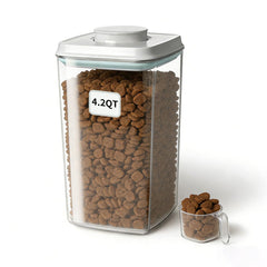 EQI contenedor perros tapa un toque facilita alimentación con una sola mano