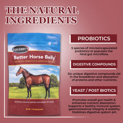Equerry's Better Horse Belly: caballo comiendo la ración con suplemento