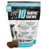 Equinety K10 Dental Chews, ingredientes-grado-humano, apoyo diario para higiene dental y aliento fresco.