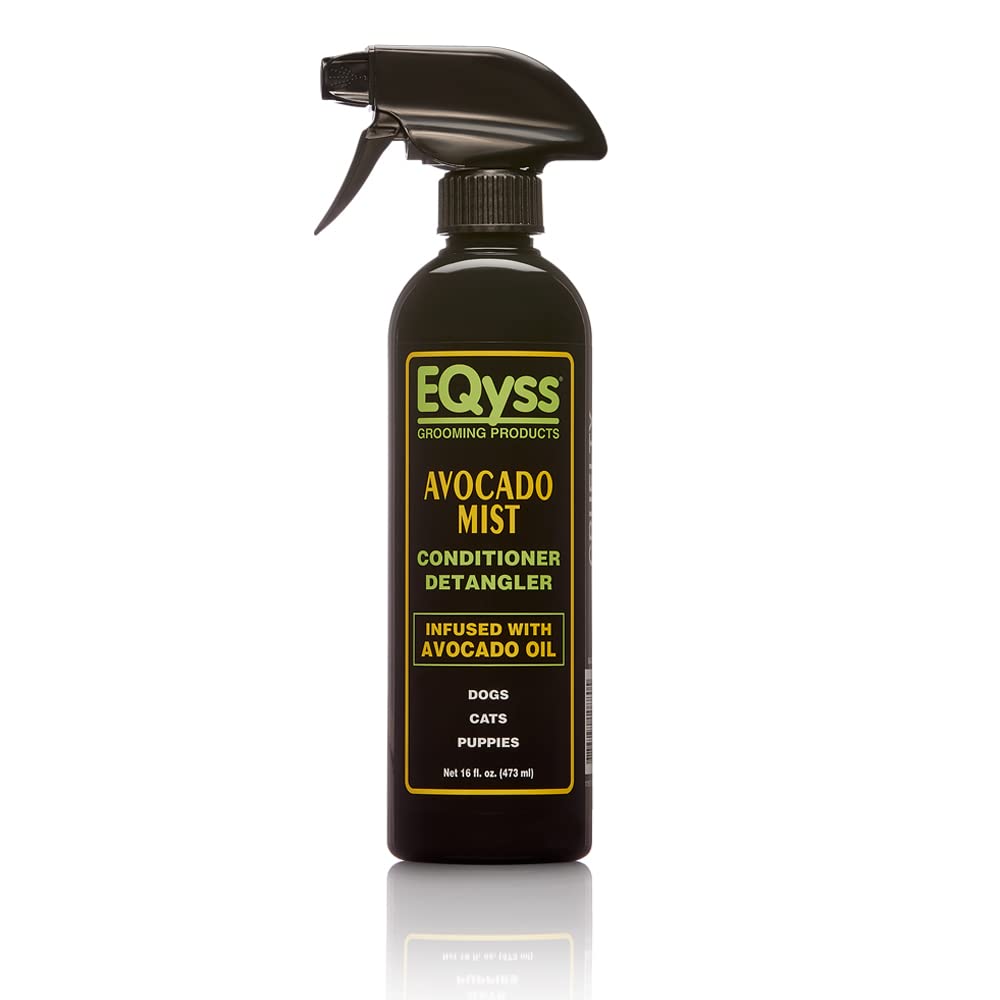 Eqyss Avocado Mist para Mascotas: botella rociando para aplicar y acondicionar el pelaje.