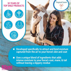 Eqyss Premier Calendula, repelente de polvo para caballos activos durante entrenos