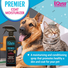 Eqyss Premier Pet Spray en frasco de 16 oz para uso diario.