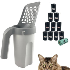 Esamploe Recogedor de arena para gatos con contenedor de basura para control de olores.