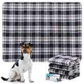 ESGPET almohadilla lavable para perros 18x24 con cuadros negros, protege el suelo