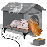 Esnendir casa-gato exterior aislada: refugio cálido para gatos en clima frío