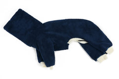 Esobo capa de invierno para perro, vista trasera, diseño flexible para movimientos.