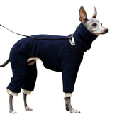 Esobo capa de invierno para perro, vista frontal, mantiene el cuello caliente.