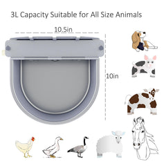 Essilnn bebedero automático para aves y ganado, instalación versátil.