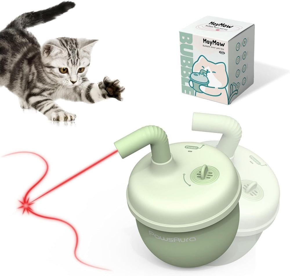 Estbicn Juguete láser automático para gatos con giro de 360°, estimulación de caza.