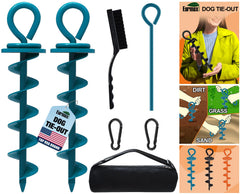 Estaca Eurmax para perros grandes en caja, ideal para exteriores y transporte.