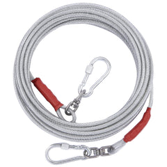Evilplan cable tiro para perros, 30 pies plata, ideal para jardín
