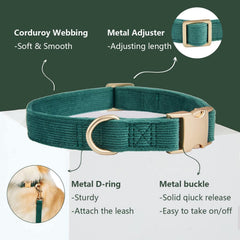 Ewinoom collar con ajuste en pana acanalada, seguro y cómodo.