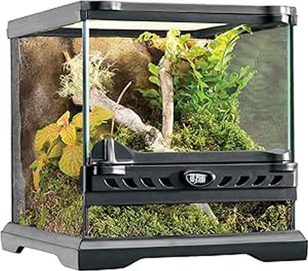 Exo Terra Nano 8x8, puerta frontal para acceso fácil y limpieza.