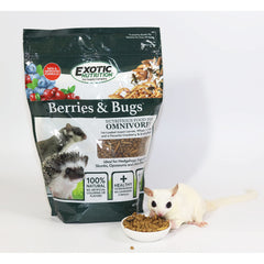 Exotic Nutrition Berries & Bugs: composición con granos y bayas para dieta equilibrada.