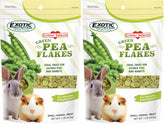 Exotic Nutrition copos de guisante verde: paquetes dobles, snack saludable para mascotas pequeñas.