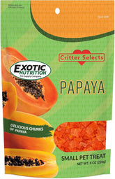 Golosina Exotic Nutrition Papaya Treat, cubos fáciles para premiar a tu mascota.