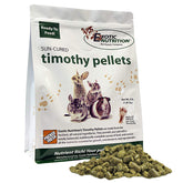 Exotic Nutrition Timothy Pellets 4 lb, empaque visible, fuente de fibra para conejos y cobayas.