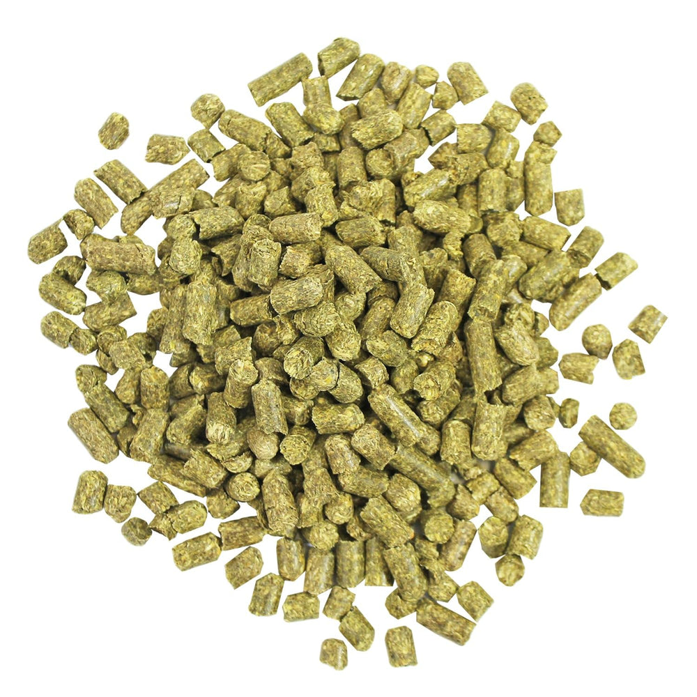 Pellets Timothy de Exotic Nutrition: bolsa visible, alimento completo con alta fibra para mascotas.