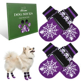 EXPAWLORER calcetines para perros con agarre doble en araña para suelos lisos