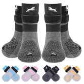 EXPAWLORER botas antideslizantes para patas, agarre seguro en suelos lisos.