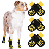 EXPAWLORER calcetines anti deslizantes para perros mejoran la tracción en suelos lisos