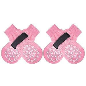 Calcetines anti lamidos EXPAWLORER para patas de perros, mejor tracción en suelos duros.