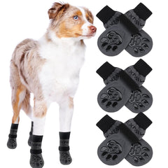 Calcetines antideslizantes Expawlorer protegen las zarpas durante el paseo.