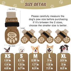 EXPAWLORER calcetines-perro-ajuste-velcro, ajuste seguro para casa.