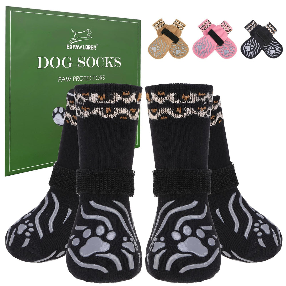 EXPAWLORER calcetines para perros anti-lamer en invierno, comodidad y protección.