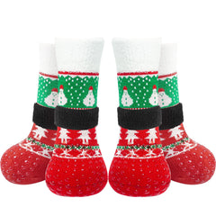 EXPAWLORER calcetines para perros navideños antideslizantes brindan mayor agarre