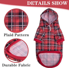 EXPAWLORER chaqueta para perro cuadros patrón tartán: toque elegante para ocasiones.