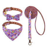 EXPAWLORER collar lazo floral para perros, ideal para paseos diarios.