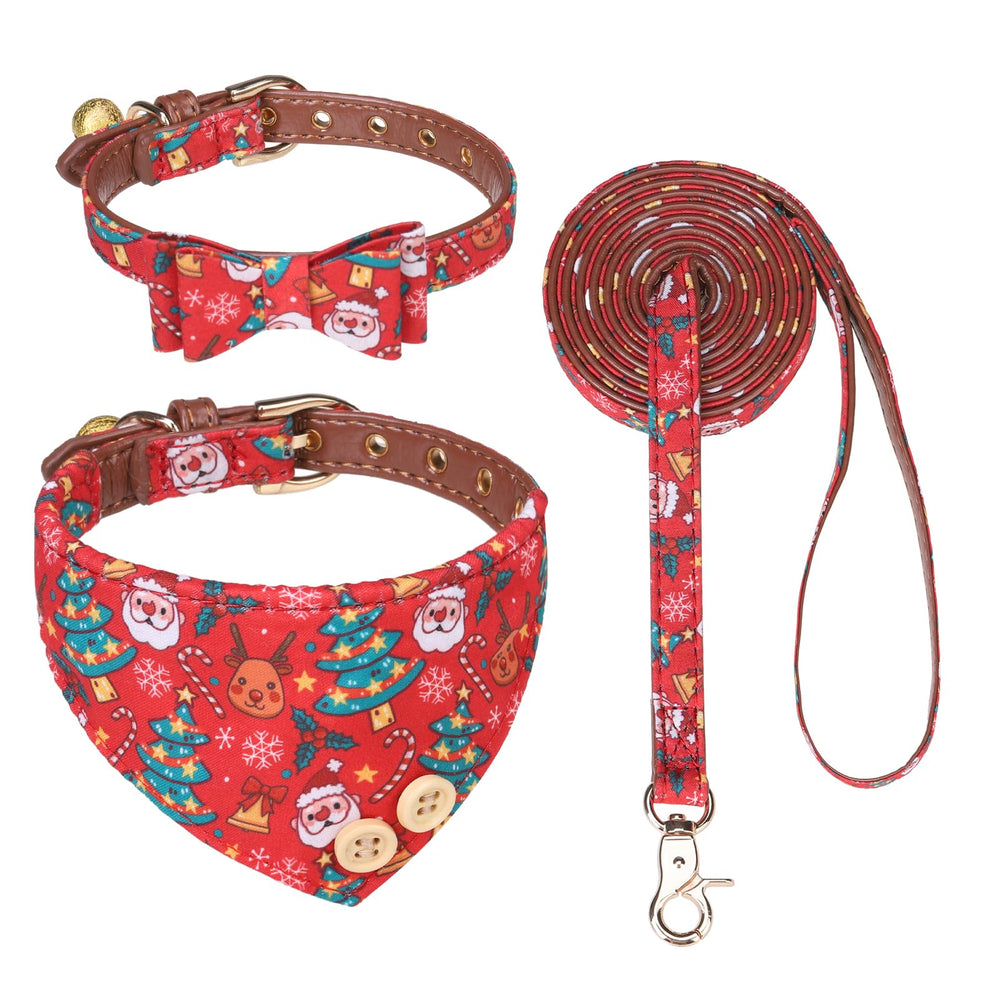 EXPAWLORER collar Navidad bandana, estilo festivo para mascotas pequeñas y medianas.