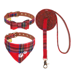 EXPAWLORER collar navidad huellas bordadas para paseos festivos seguros y elegantes