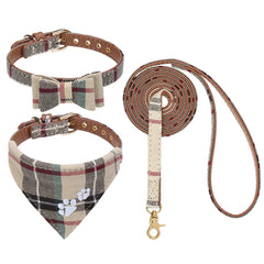 EXPAWLORER collar con lazo y pañuelo, enfoque en detalle para paseos elegantes y cómodos.