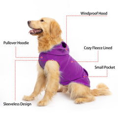 EXPAWLORER suéter con capucha para perros, vista posterior, confort en días fríos